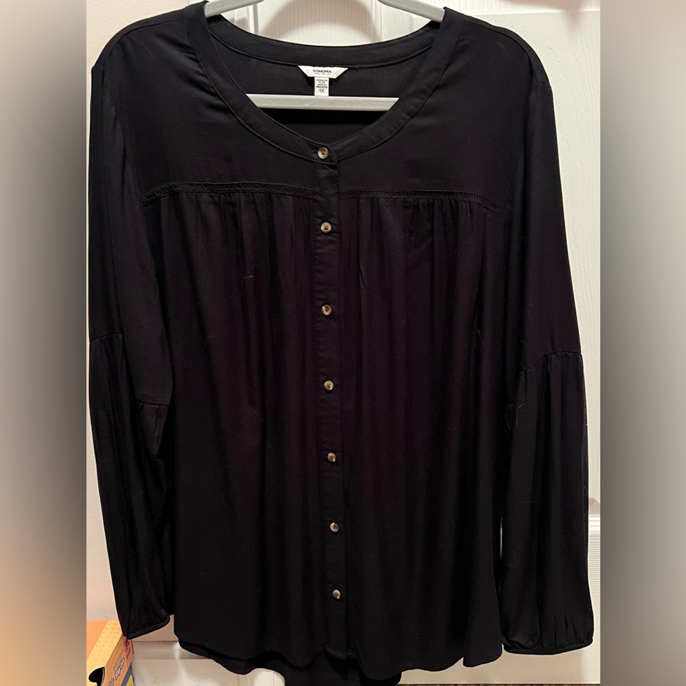 Women's Sonoma Black Button-Up Top